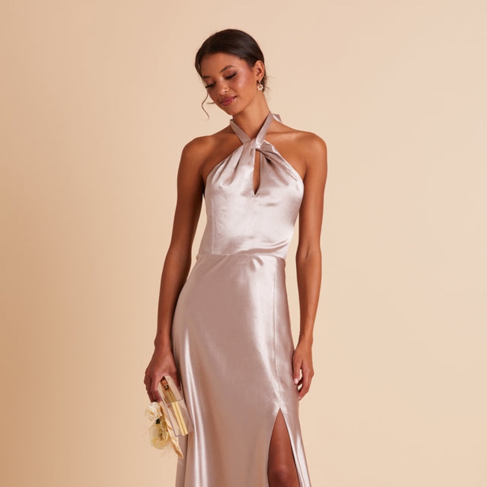 Medium Satin Taupe Birdy Grey Monica Dress